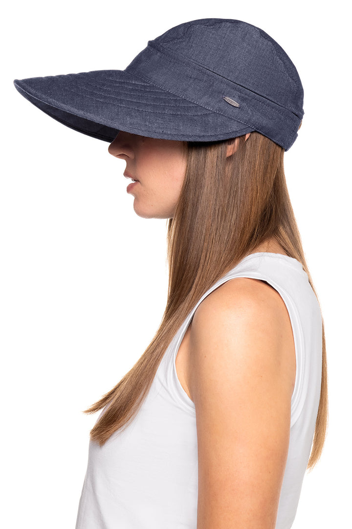 Bel Aire Zip-Off Sun Visor  | Denim Blue Chambray