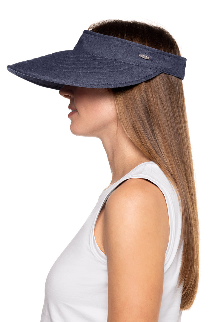 Bel Aire Zip-Off Sun Visor  | Denim Blue Chambray