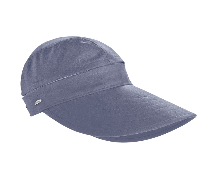 Women's Bel Aire Zip-Off Sun Visor  | Denim Blue Chambray