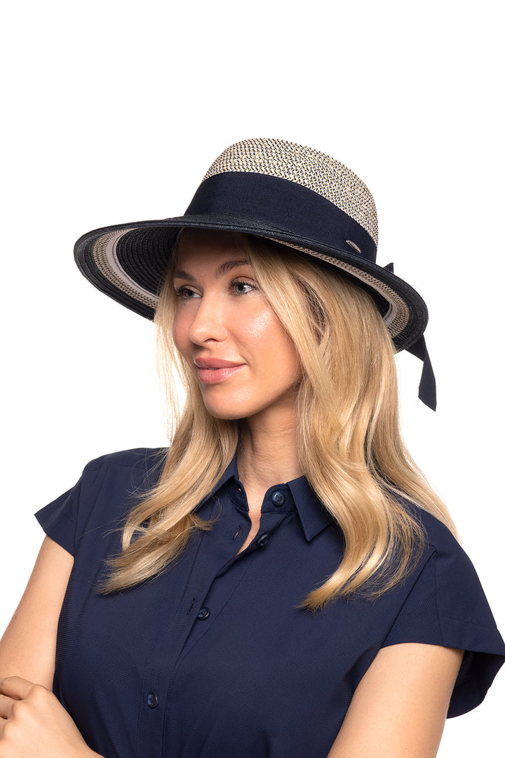 Clara Sun Hat | Navy/White Colorblock