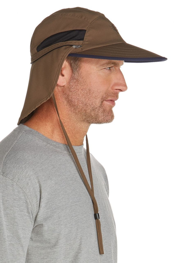 Caleb Convertible Fishing Cap | Khaki/Navy