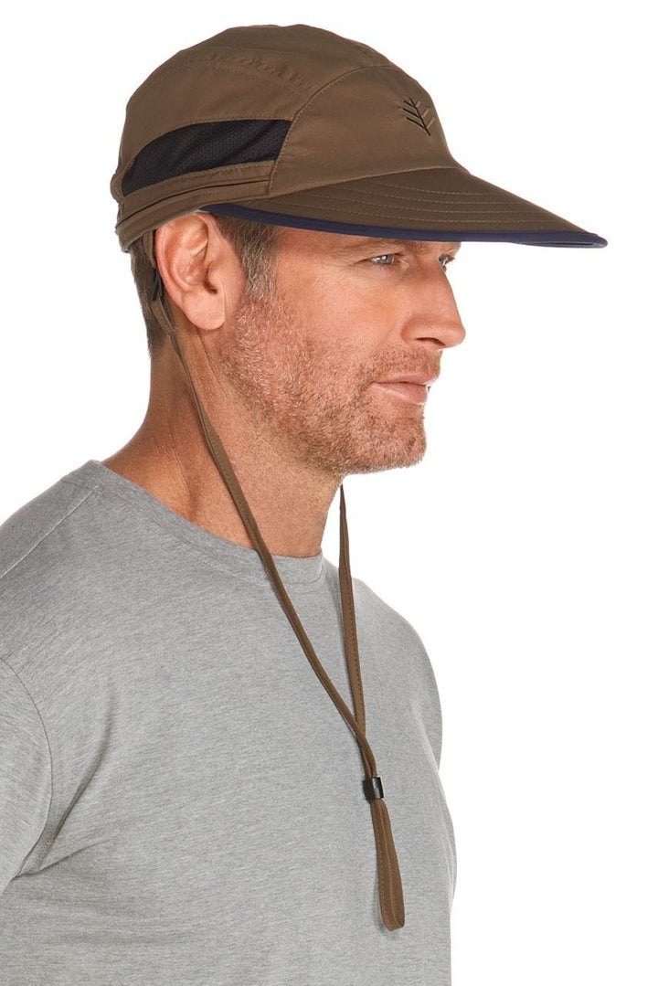 Caleb Convertible Fishing Cap | Khaki/Navy