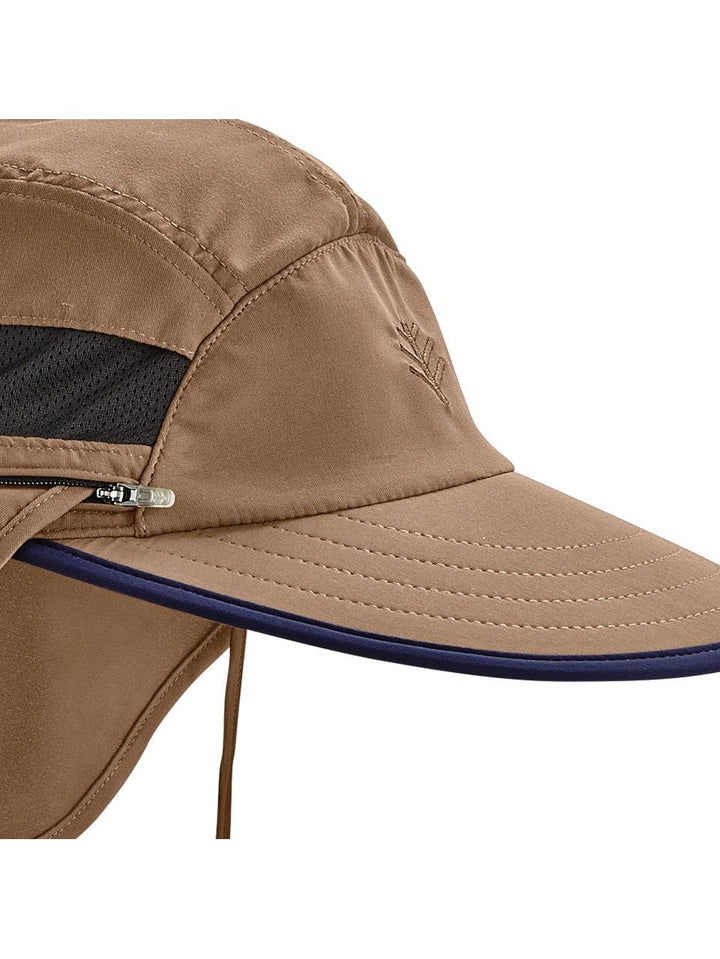 Caleb Convertible Fishing Cap | Khaki/Navy