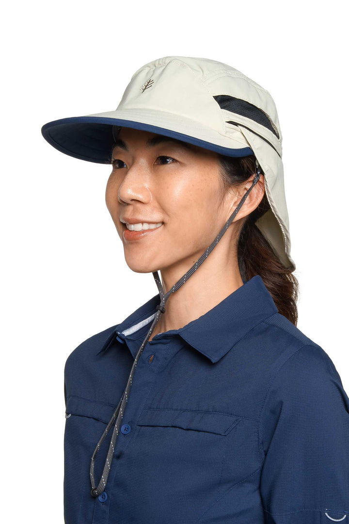 Caleb Convertible Fishing Cap | Stone/Navy