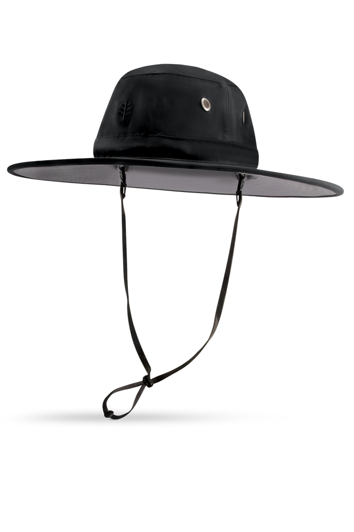 Unisex Leo Shapeable Wide Brim Hat | Black