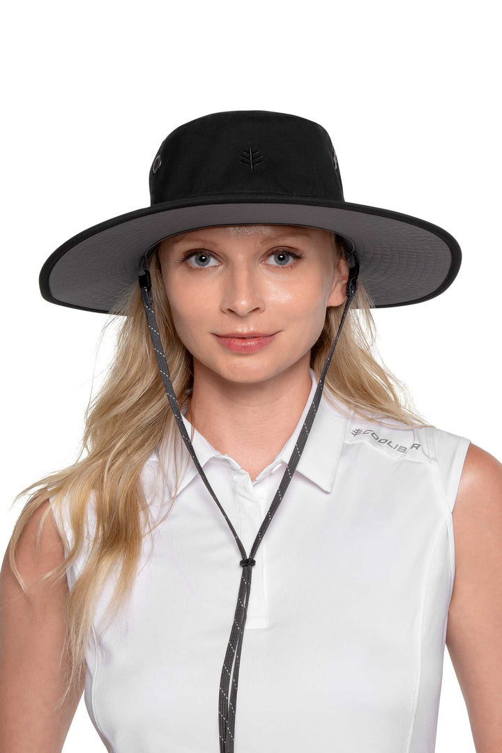 Unisex Leo Shapeable Wide Brim Hat | Black