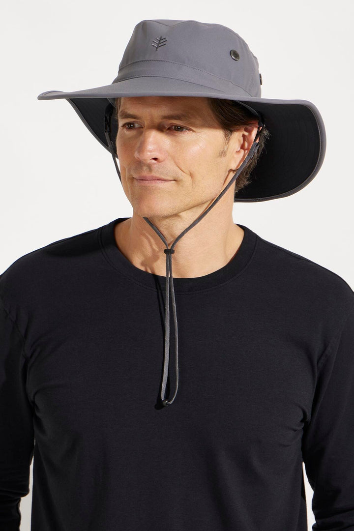 Unisex Leo Shapeable Wide Brim Hat | Carbon/Black