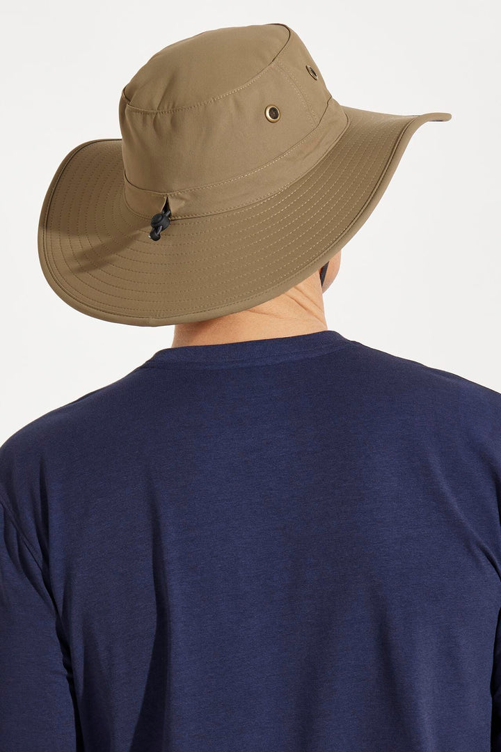 Unisex Leo Shapeable Wide Brim Hat | Khaki/Navy