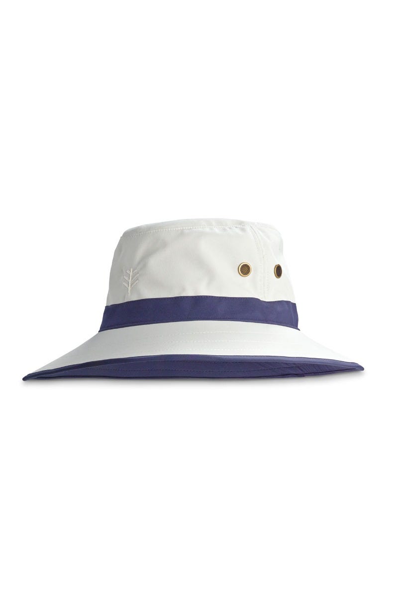 Coolibar Matchplay UV Protection Golf Hat White/Carbon / S/M
