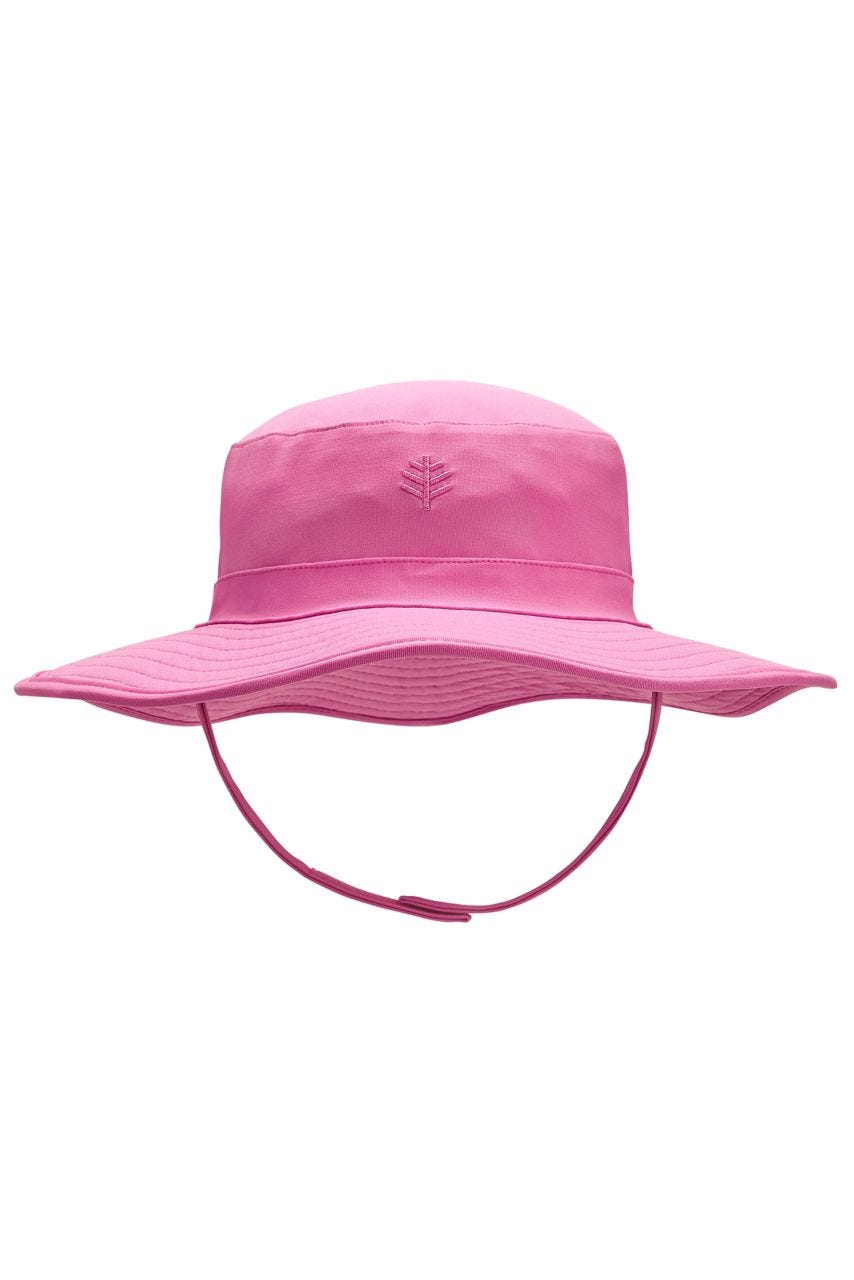 iplay Pink And White SPF Bucket Hat, 9-18M
