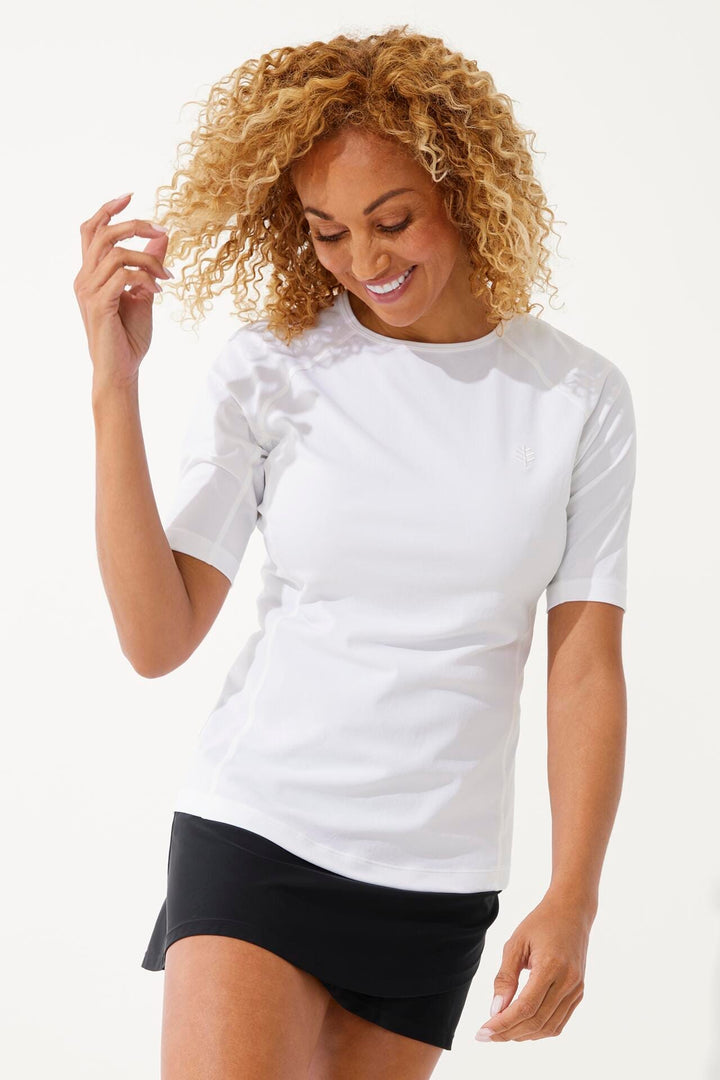 Women's Hightide Short Sleeve Swim Shirt | White