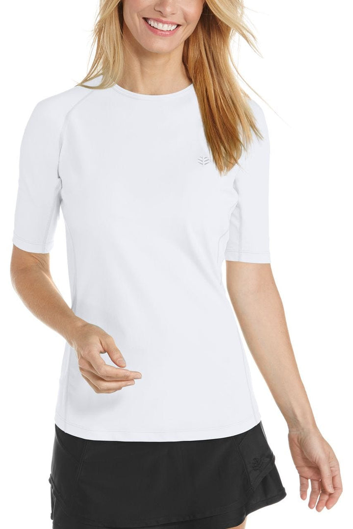 Women's Hightide Short Sleeve Swim Shirt | White