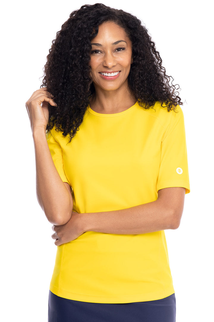 Women's Hightide Short Sleeve Swim Shirt | Bold Yellow