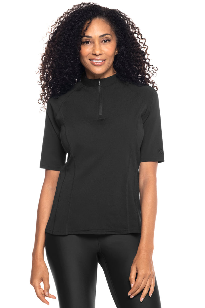 Women's Freestyle Short Sleeve Rash Guard | Black