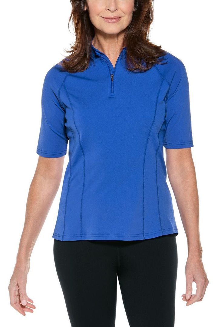 Inno Women's Plus Size Rash Guard Shirt Short Sleeve UPF 50+