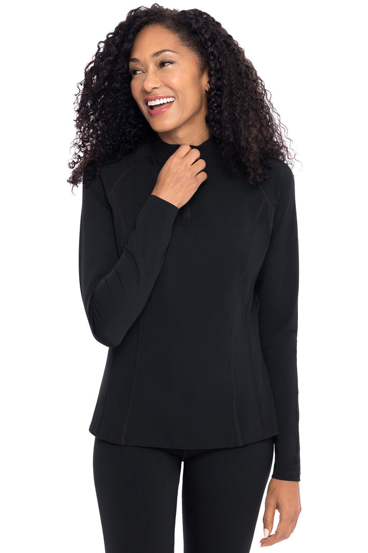 Women's Freestyle Long Sleeve Rash Guard | Black