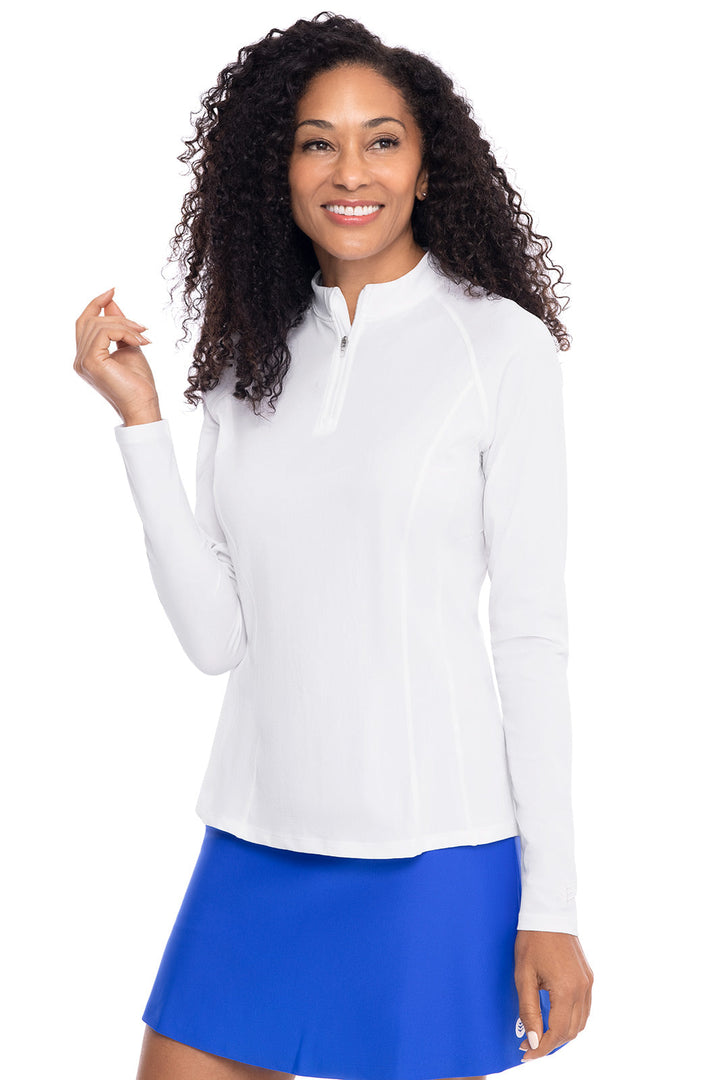 Women's Freestyle Long Sleeve Rash Guard | White