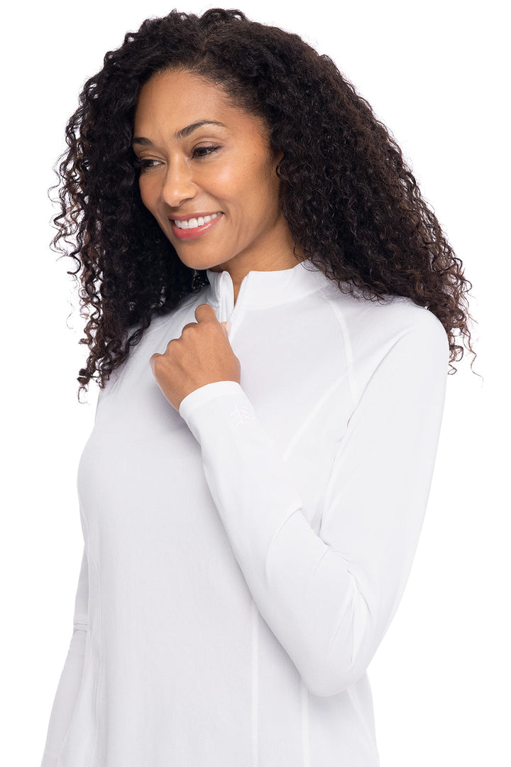 Women's Freestyle Long Sleeve Rash Guard | White