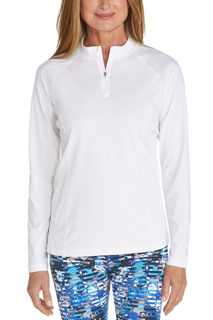 Women's Freestyle Long Sleeve Rash Guard | White