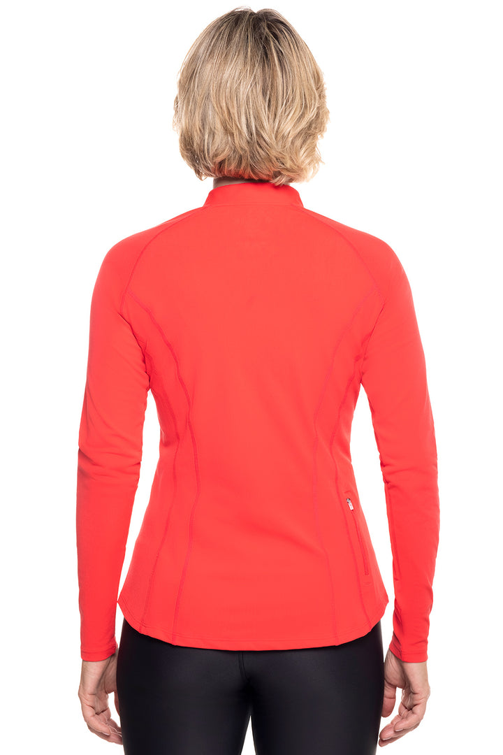 Women's Freestyle Long Sleeve Rash Guard | Poppy Red