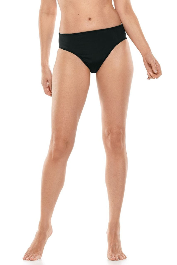 Women's Medley Reversible Swim Bottoms | Black/White