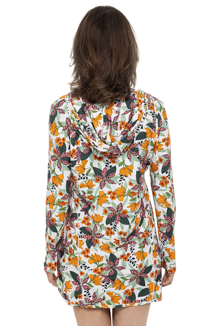 Women's Seacoast Swim Cover-Up Dress | Apricot Crush Floral Paradise