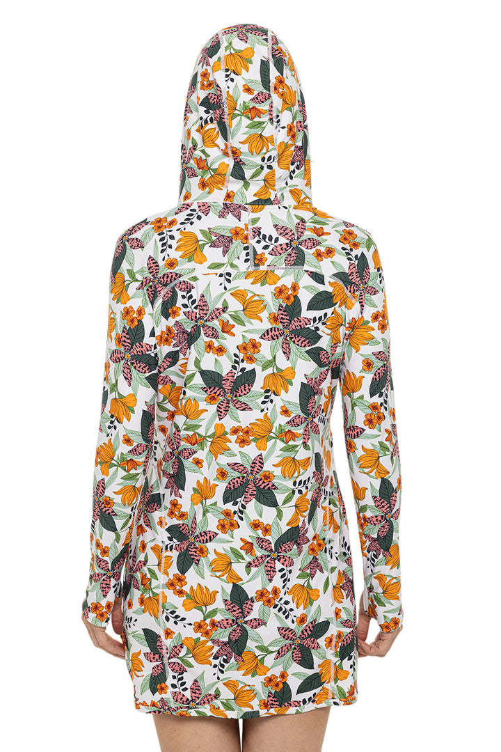 Women's Seacoast Swim Cover-Up Dress | Apricot Crush Floral Paradise