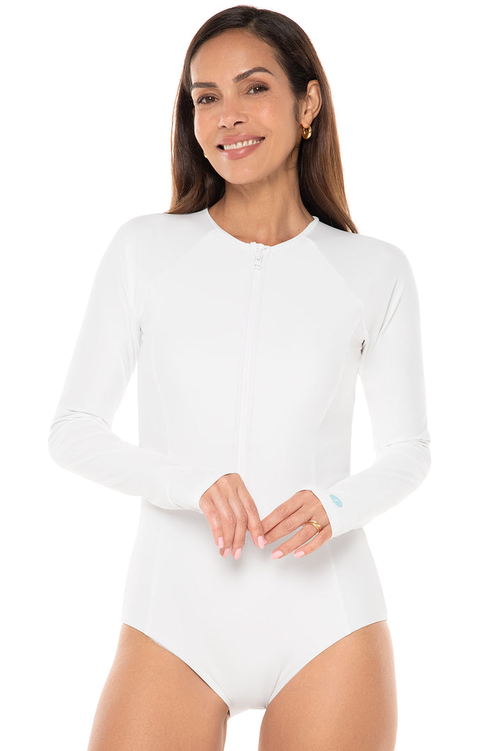 Women's Escalante Long Sleeve Swimsuit  | White