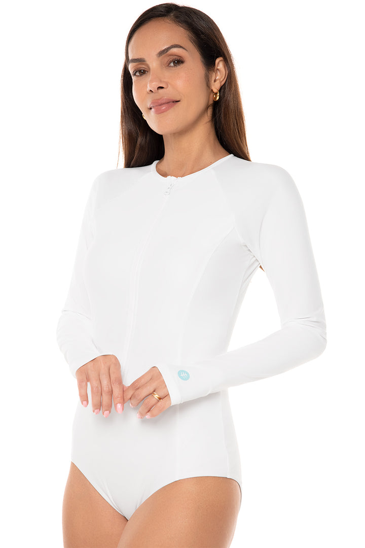 Women's Escalante Long Sleeve Swimsuit  | White