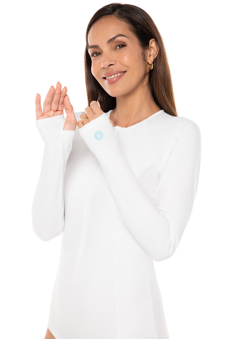 Women's Escalante Long Sleeve Swimsuit  | White