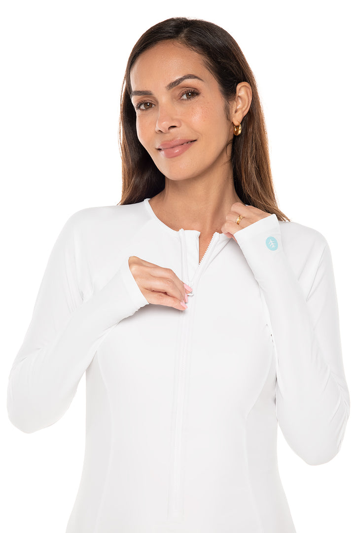 Women's Escalante Long Sleeve Swimsuit  | White