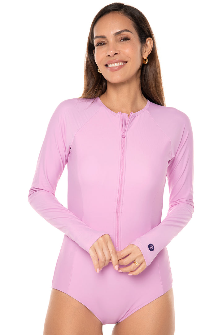 Women's Escalante Long Sleeve Swimsuit  | Peony Pink