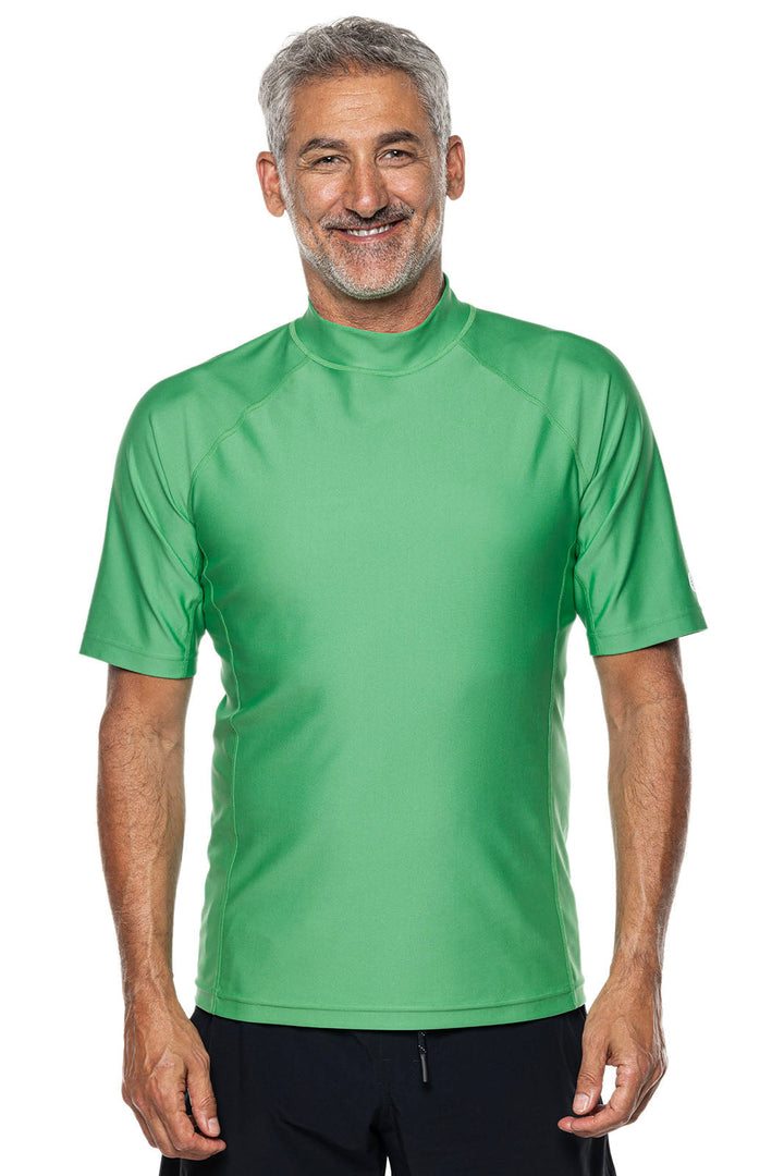 Men's Tulum Short Sleeve Surf Rash Guard | Palm Green