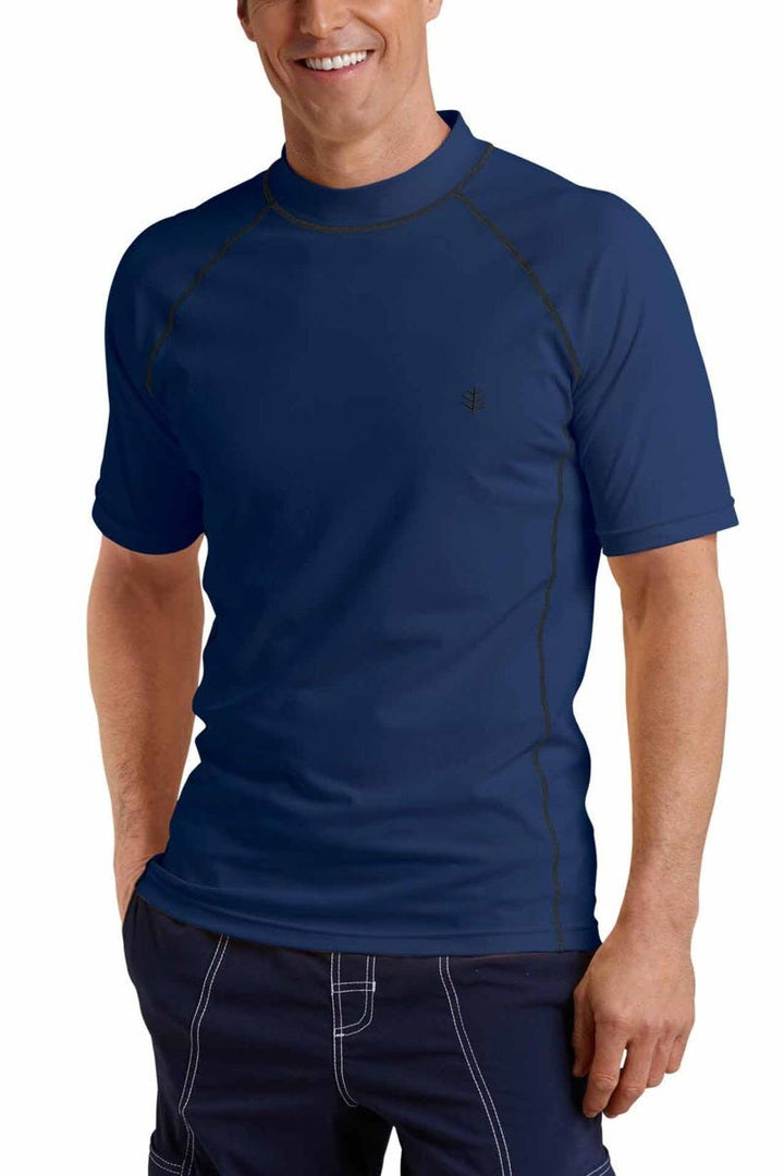 Men's Tulum Short Sleeve Surf Rash Guard | Navy