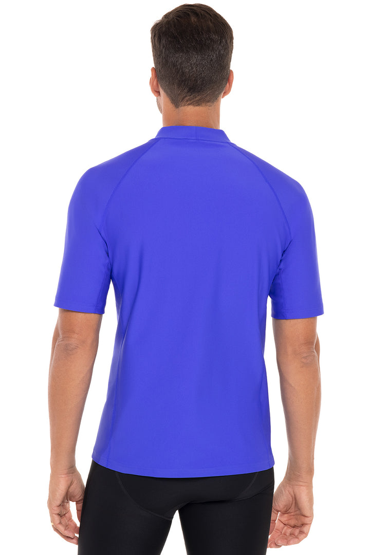 Men's Tulum Short Sleeve Surf Rash Guard  | Baja Blue