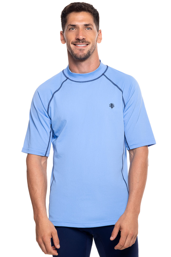 Men's Ultimate Short Sleeve Rash Guard | Surf Blue Line