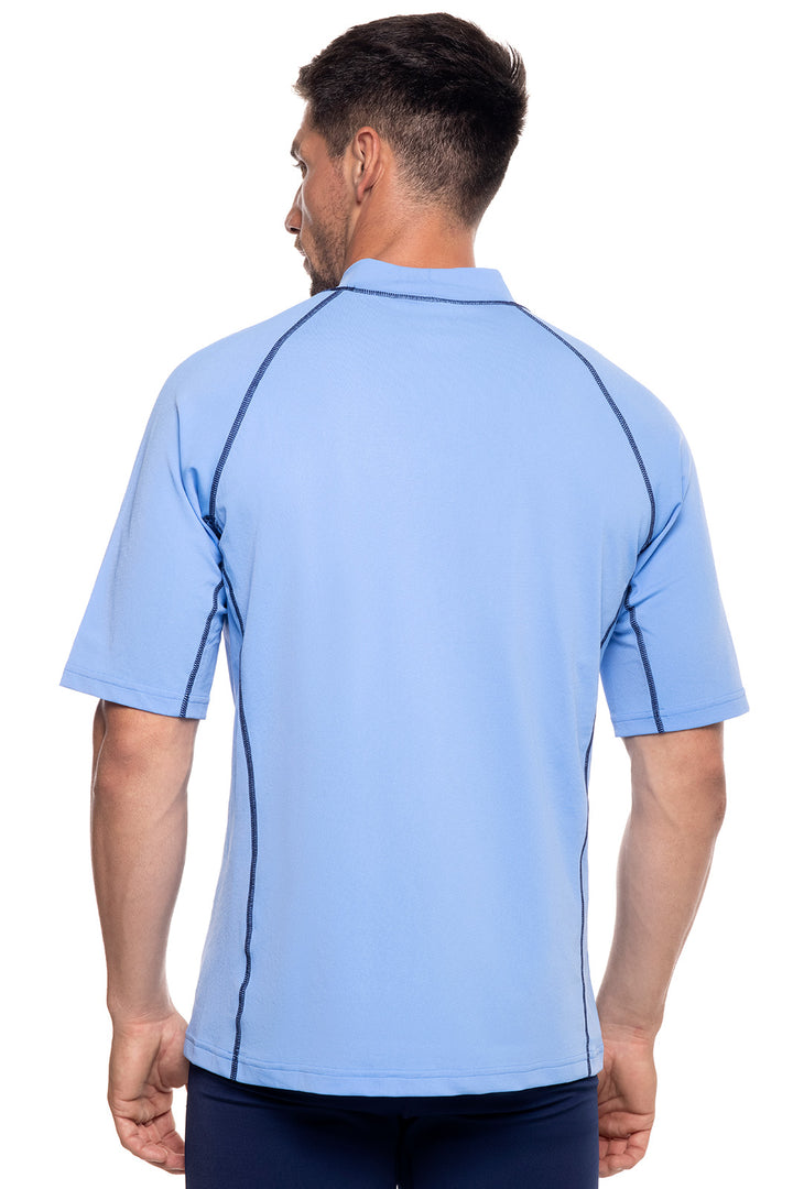 Men's Tulum Short Sleeve Surf Rash Guard | Surf Blue