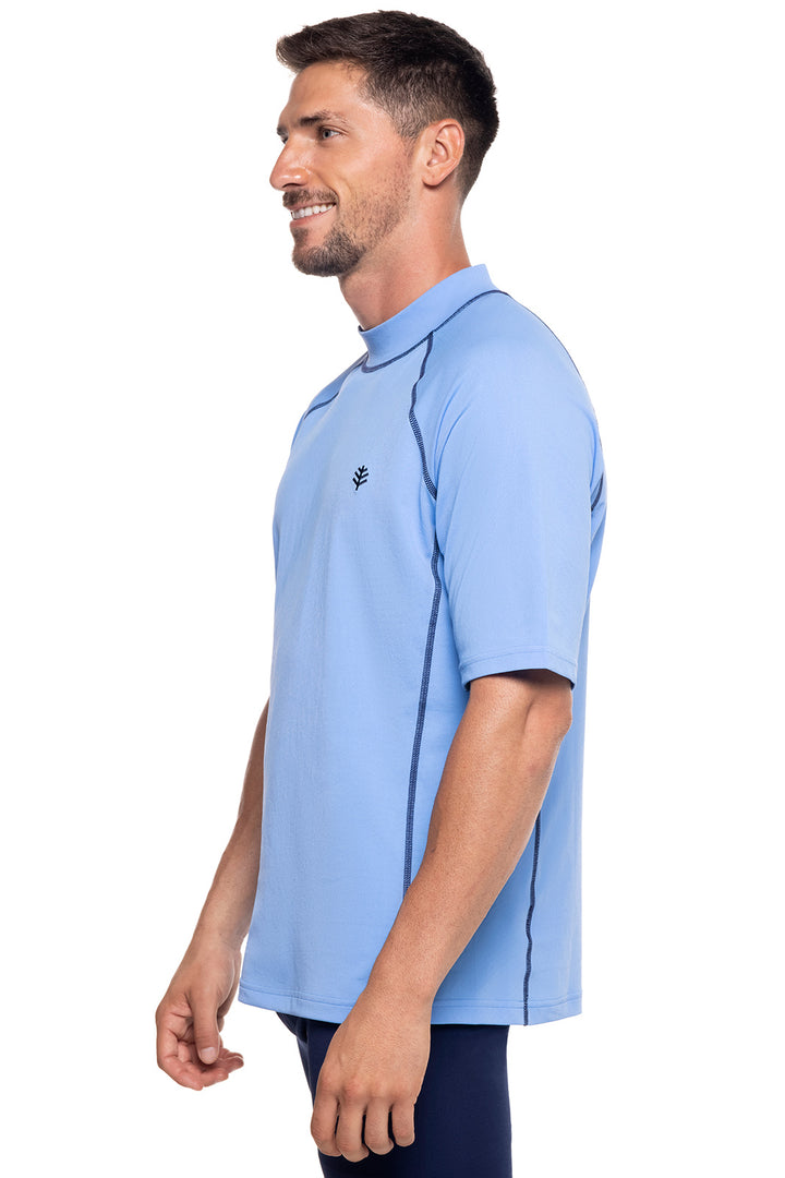 Men's Ultimate Short Sleeve Rash Guard | Surf Blue Line