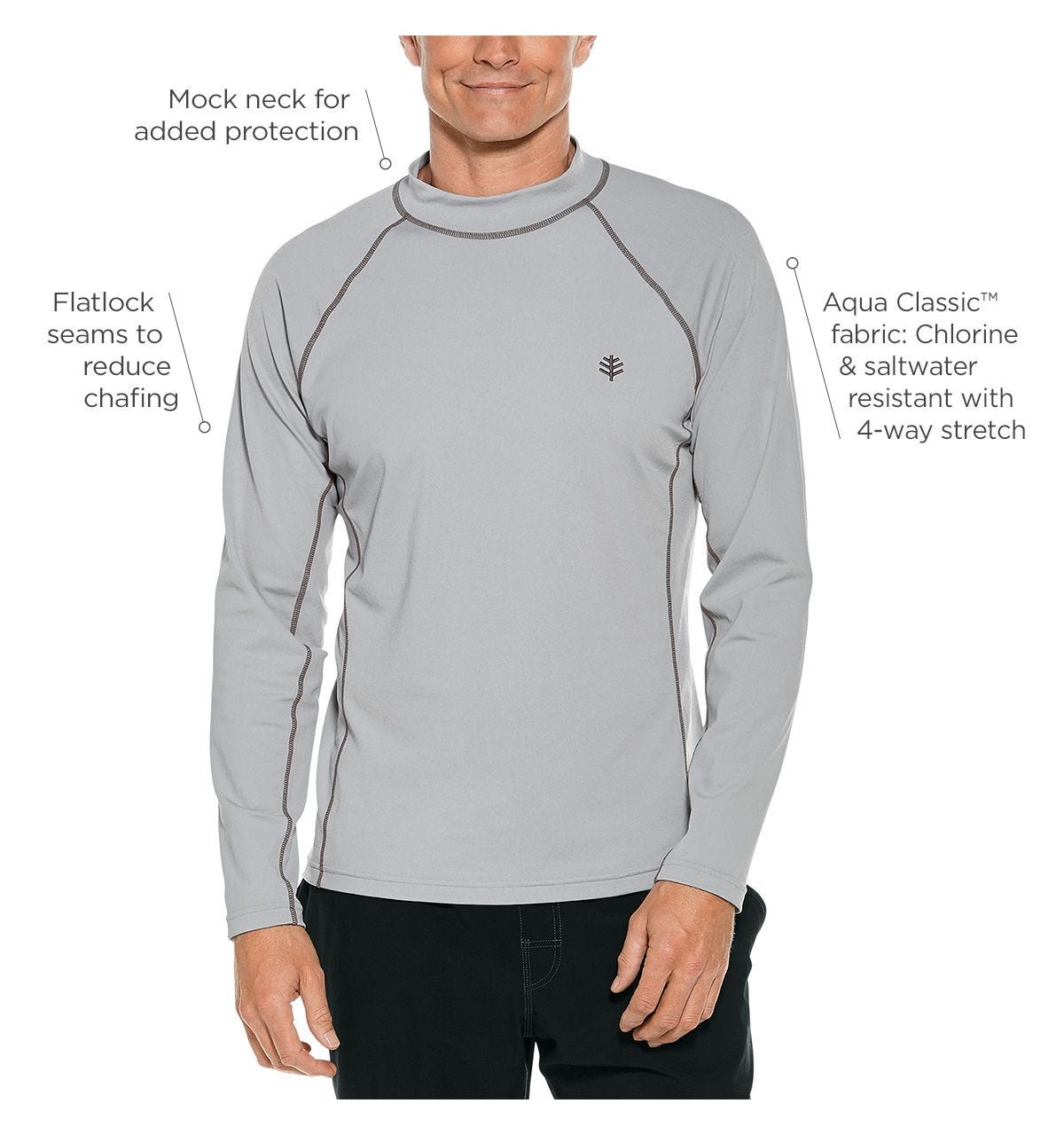 Men's Tulum Long Sleeve Surf Rash Guard UPF 50+