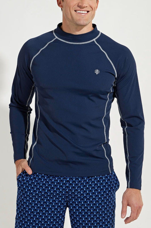 Men's Rash Guard Long Sleeve Rashguard UV Sun Protection Swimwear Swim Shirt  Tee Loose Fittness Tops 