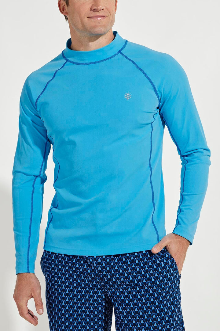 Men's Tulum Long Sleeve Surf Rash Guard | Antigua Blue