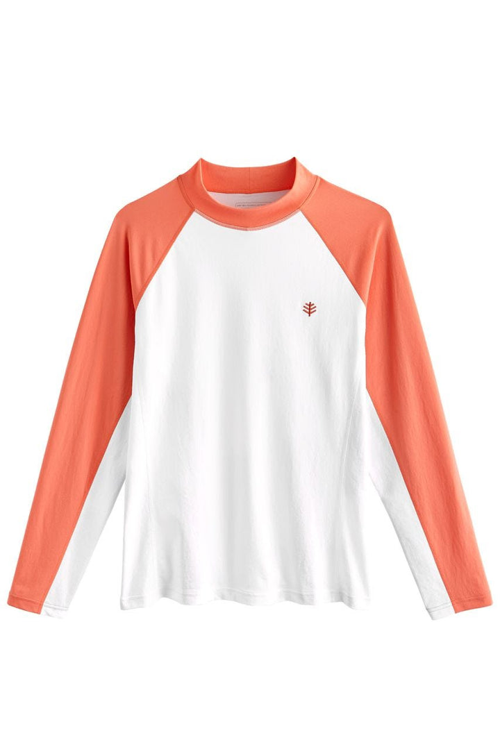 Men's Tulum Long Sleeve Surf Rash Guard | Soft Coral Colorblock