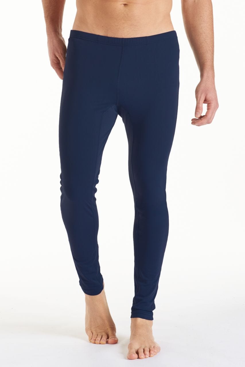 Coolibar Men s Deep Water Swim Tights Navy L