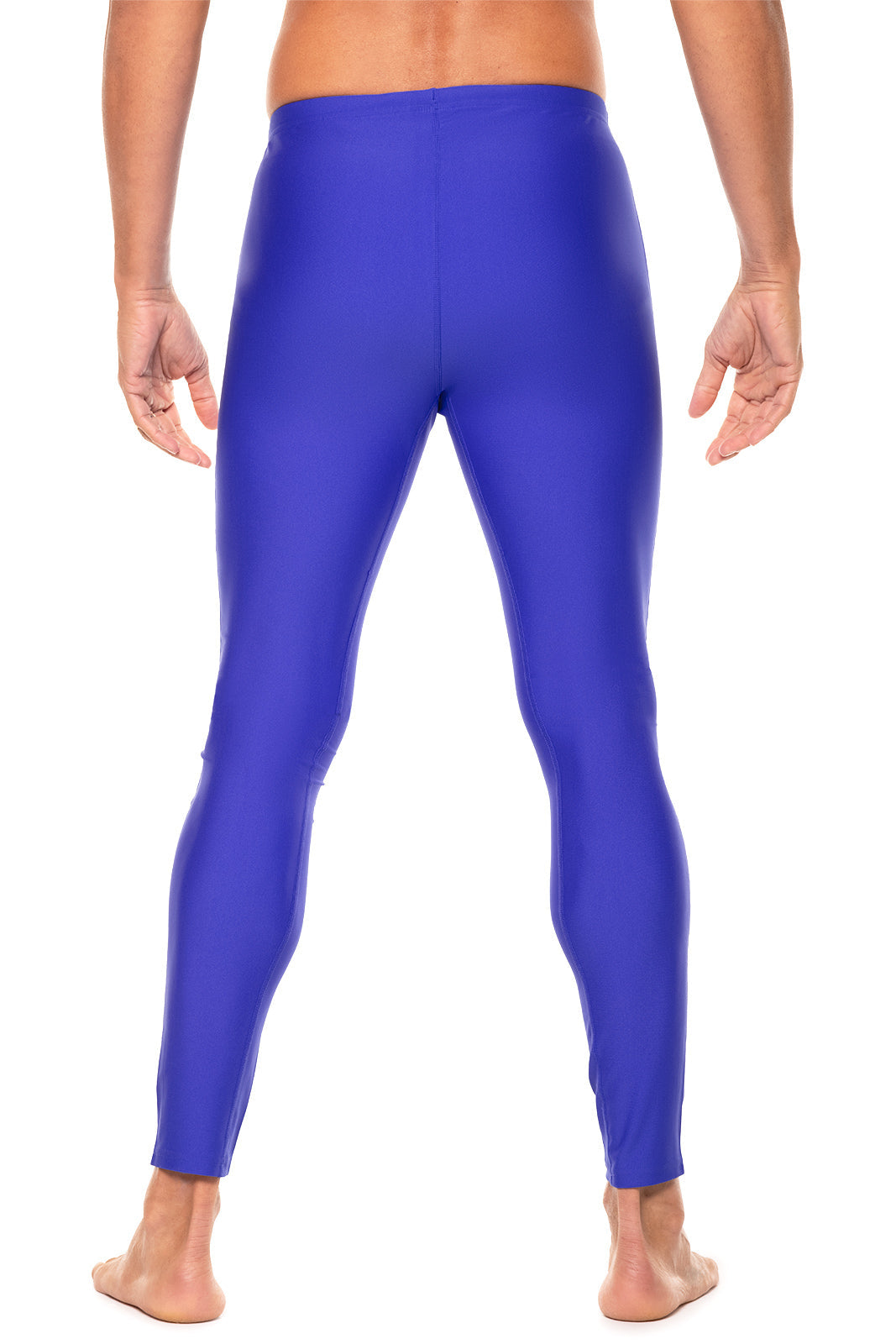 Men s Deep Water Swim Tights Baja Blue UPF 50