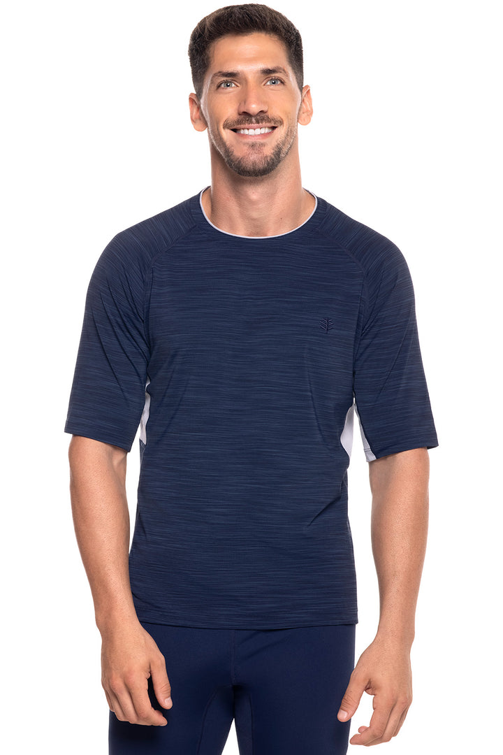 Men's Ultimate Short Sleeve Rash Guard | Navy Line