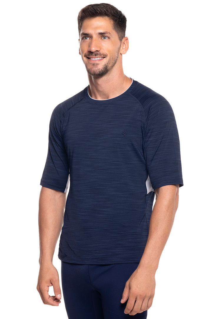 Men's Ultimate Short Sleeve Rash Guard | Navy Line