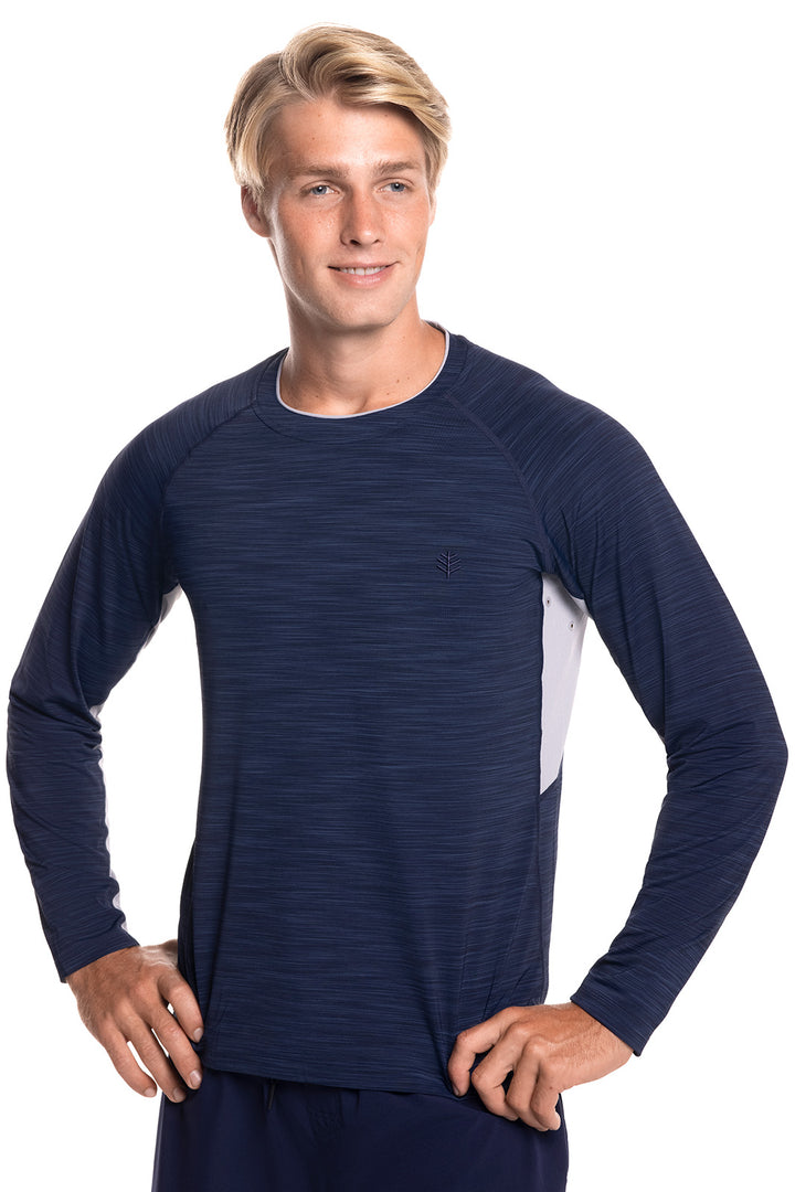 Men's Ultimate Long Sleeve Rash Guard | Navy Line