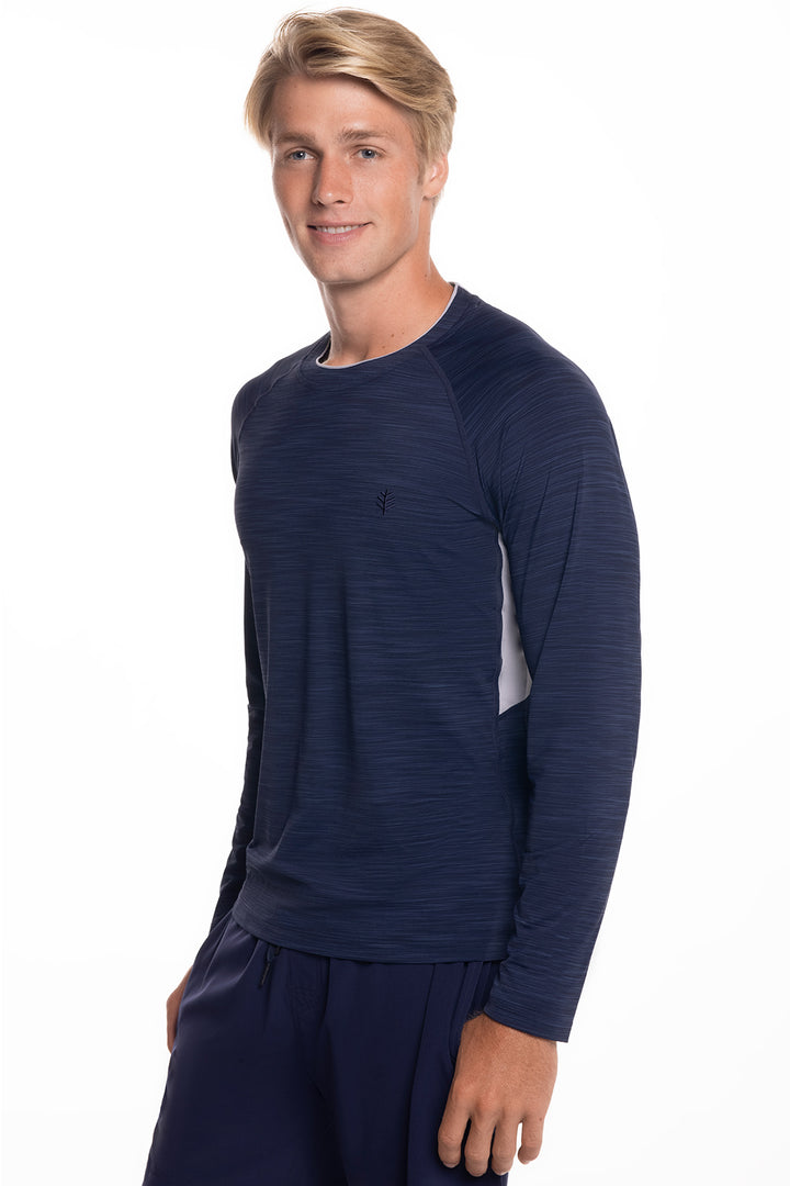 Men's Ultimate Long Sleeve Rash Guard | Navy Line