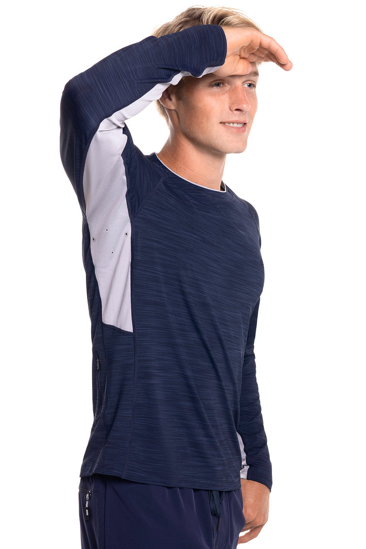 Men's Ultimate Long Sleeve Rash Guard | Navy Line