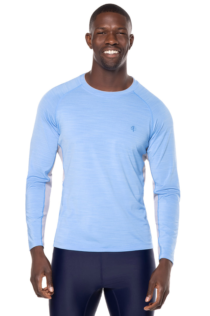 Men's Ultimate Long Sleeve Rash Guard | Surf Blue Line